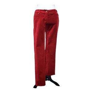 White House Black Market Red Velour Pants Size 00R